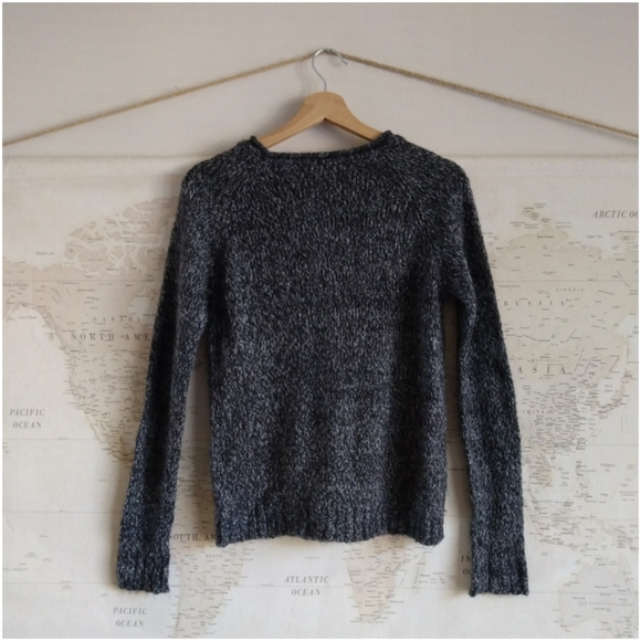 Yoki Badger Knit Sweater in Heather Grey-Size M - Picture 5 of 7